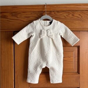 Janie and Jack Quilted White One Piece Size 0-3 Months